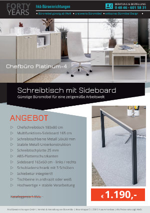 Angebot Highboard mit Türen-Schloß aus der Kollektion Büromöbel Platinum-4 von der Firma HKB Büroeinrichtungen GmbH Husum