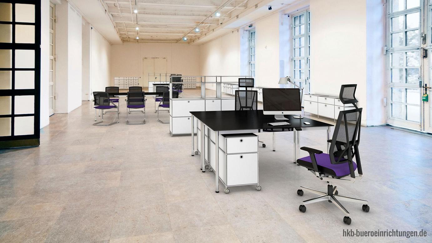 Büromöbel Metall Büroeinrichtung - Möbelbausystem Metall