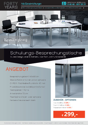 Angebot Schulungs-Besprechungstische aus der Kollektion Büromöbel günstig von der Firma HKB Büroeinrichtungen GmbH Husum