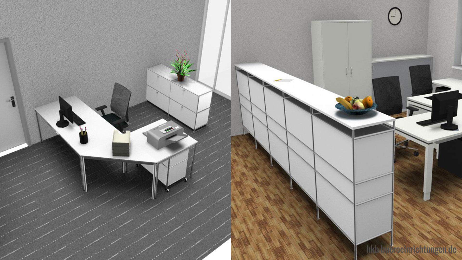 Büromöbel Metall Planungsvorschläge - Metall Büroeinrichtung