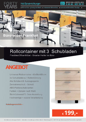 Angebot Rollcontainer aus der Kollektion Büromöbel Frankfurt von der Firma HKB Büroeinrichtungen GmbH Husu