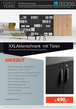 XXL-Aktenschrank mit Türen von der Firma HKB Büroeinrichtungen GmbH Husum