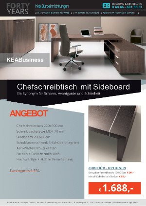 Angebot Sideboard mit 4 Türen - 160cm aus der Kollektion Büromöbel KEA Business von der Firma HKB Büroeinrichtungen GmbH Husum