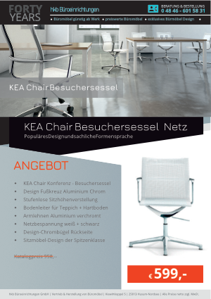 Angebot KEA Chair Besuchersessel Netz aus der Kollektion Bürosessel KEA Chair von der Firma HKB Büroeinrichtungen GmbH Husum