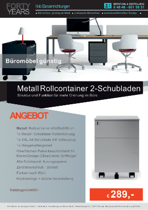 Angebot Rollcontainer mit Schubladen aus der Kollektion Büromöbel günstig von der Firma HKB Büroeinrichtungen GmbH Husum