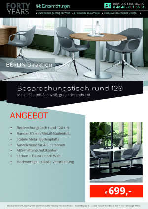 Konferenztisch aus der Kollektion Büromöbel Berlin von der Firma HKB Büroeinrichtungen GmbH Husum