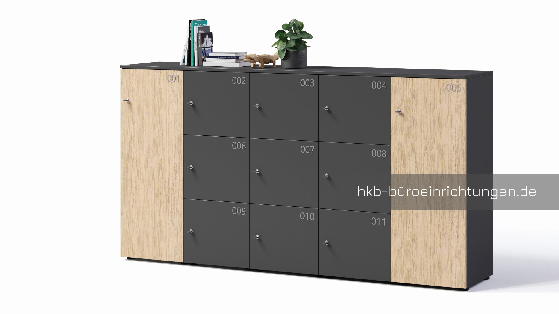 Büroschrank mit Etikettenfeldern zur Aktenordnung