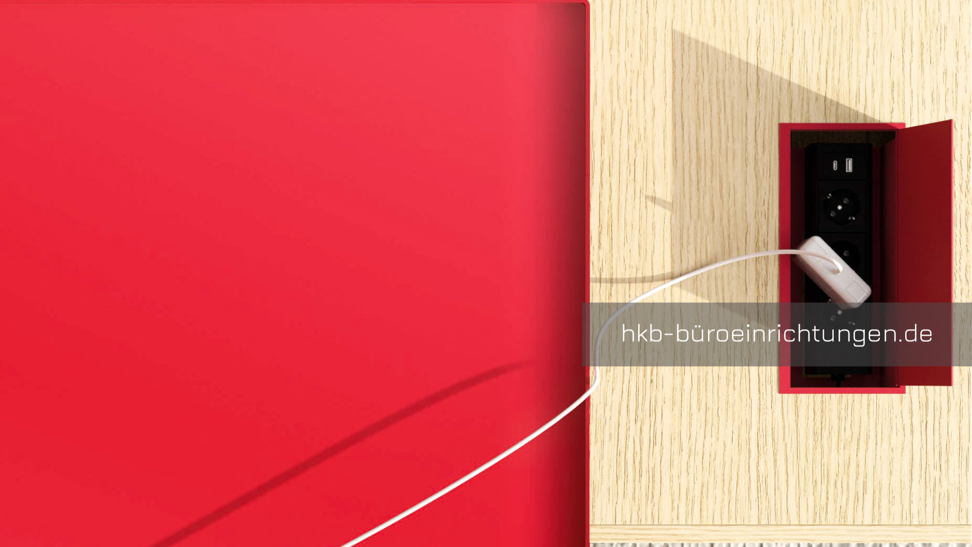 Hochwertige, farbige Schreibtischplatte mit Kabelkanal für professionelles Büromöbel-Design