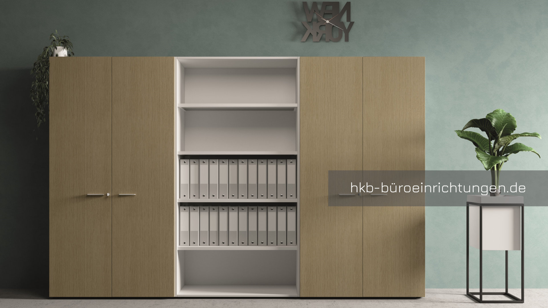 Highboard Dunkle Korpusse, Schloss, kompakt
