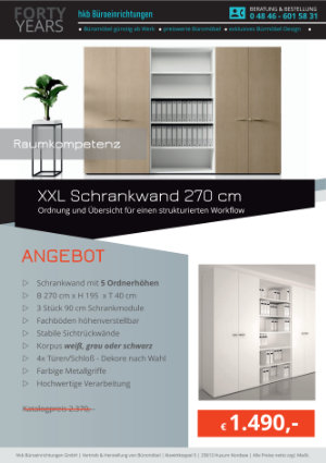Schrankwand modular weiß mit Schloss, Rückwand robust